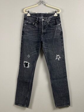 Sandro Destroy/Distressed Denim Jean | Slim Fit | Washed Black/Gray